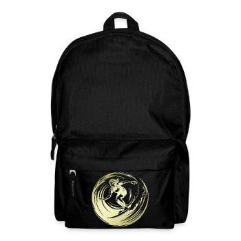 Silhouette de surfeur Surf - Sac à dos - noir - Devant