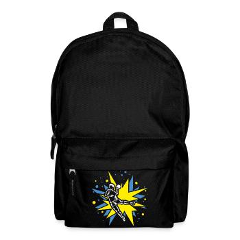 Handball design in comic explosions - Backpack - black - Front
