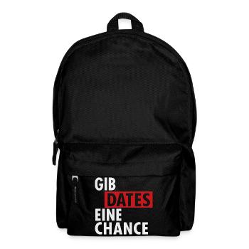 Give dates a chance - Backpack - black - Front