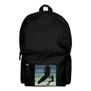 Silhouette Wingfoiler with Surfboard - Backpack - black - Front