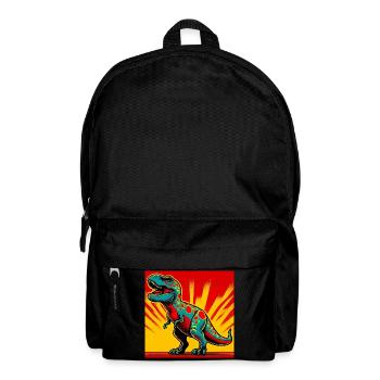 Dinosaurier - Rucksack - Schwarz - Vorne