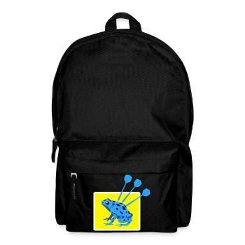 Conception amusante de fléchettes et de grenouilles - Sac à dos - noir - Devant