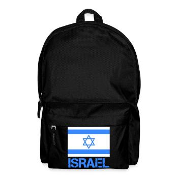 Drapeau d’Israël avec étoile de David - Sac à dos - noir - Devant