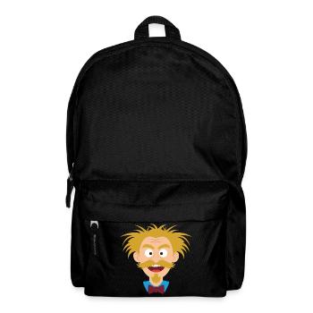 Wilder Wissenschaftler mit Schnurrbart - Rucksack - Schwarz - Vorne