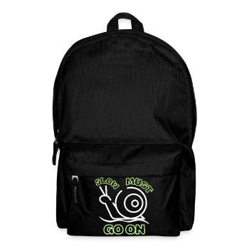 Langsam muss weitergehen - Rucksack - Schwarz - Vorne