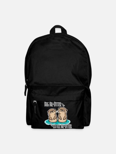 Niedliche Otter Brüder für große und kleine Brüder - Rucksack - Schwarz