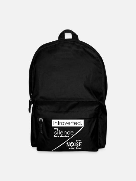 Introvert Quotes - Backpack - black