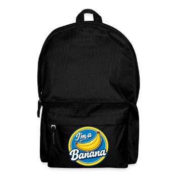 Banana Costume Carnival Fruit Stickers Yellow Funny - Backpack - black - Front