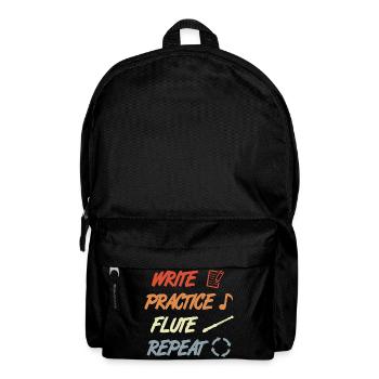 Write Practice Flute Repeat - Backpack - black - Front