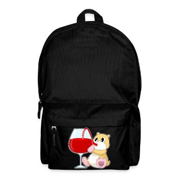 Vin rouge de hamster - Sac à dos - noir - Devant