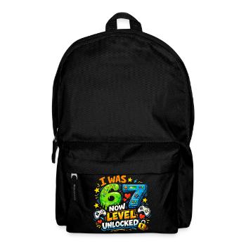 I was 6 Now Level 7 Unlocked 7th Birthday Gamer 67 - Rucksack - Schwarz - Vorne