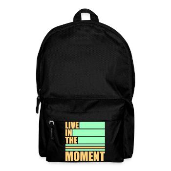 Live In The Moment Mindfulness Presence Awareness - Backpack - black - Front