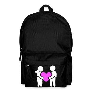 Paar Verliebt Herz - Rucksack - Schwarz - Vorne