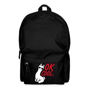 OK Cool Llama Sunglasses Sitting Funny Naughty - Backpack - black - Front
