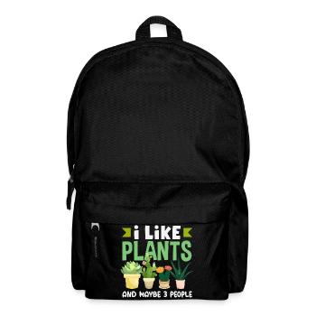 J’aime les plantes, drôle de jardinier passionné - Sac à dos - noir - Devant