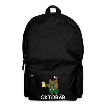 Oktobär Bierheld Illustration Party grillen Bier - Rucksack - Schwarz - Vorne