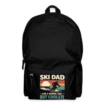 Lustiger Ski Dad Vintage Geschenk für Papa - Rucksack - Schwarz - Vorne