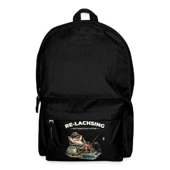 Angler Gift Husband Dad Fishing Re: Salmon & Action - Backpack - black - Front