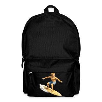 Surfer on wave in summer - Backpack - black - Front