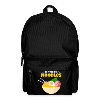 Noodles Ramen Lover Gift Funny Food Shirt - Backpack - black - Front