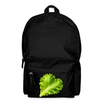 Illustration de feuille de laitue en forme de cœur - Sac à dos - noir - Devant