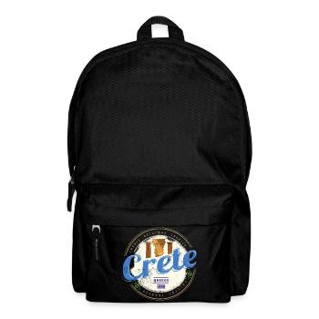 Île de Crète en Grèce : souvenir rétro vintage - Sac à dos - noir - Devant