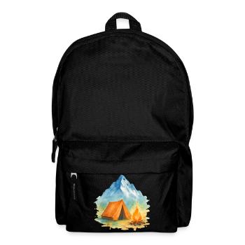 Montagne du Feu de camp Watercolor - Sac à dos - noir - Devant