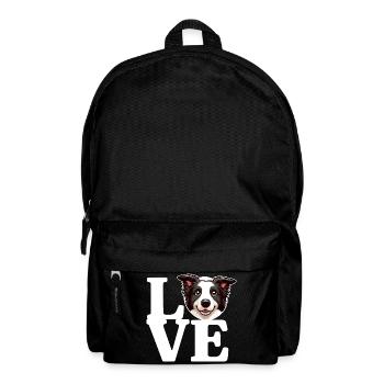 LOVE Border Collie Dog Dog Lover Funny - Backpack - black - Front