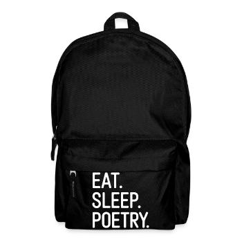 Eat Sleep Poetry Typography Tee - Backpack - black - Front