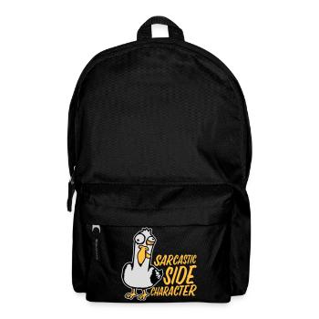 Crazy Seagull Sarcastic Side Character Funny - Backpack - black - Front