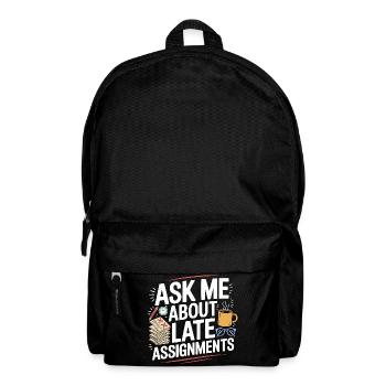 Professeur de lycée Demandez-moi des sujets de la matière - Sac à dos - noir - Devant