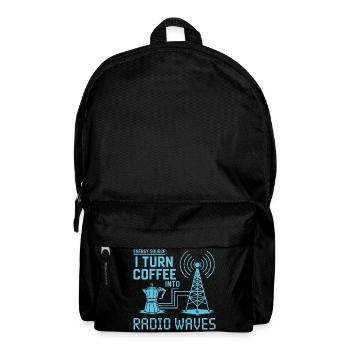 I Turn Coffee Into Radio Waves - Backpack - black - Front