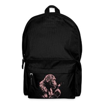  Chimpanzee Blowing Dandelion Art Monkey Nature - Rucksack - Schwarz - Vorne
