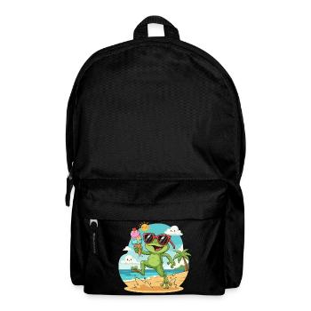 Frosch am Strand mit Eis - Backpack - black - Front