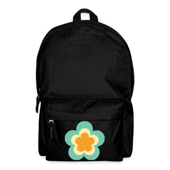 70s Flower Pattern Hippie Gift - Backpack - black - Front