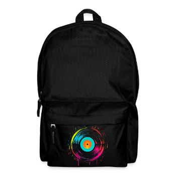 90er Schallplatte Steamwave - Rucksack - Schwarz - Vorne
