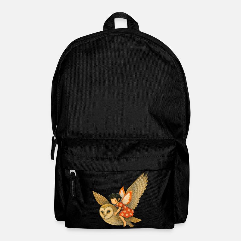 Carinchen auf dem Flug mit der Eule  - Rucksack - Schwarz
