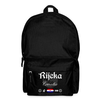 Rijeka Croatia Streetwear Travel Souvenir - Backpack - black - Front