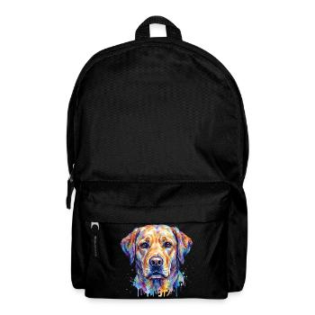 Portrait coloré de chien aquarelle - Sac à dos - noir - Devant