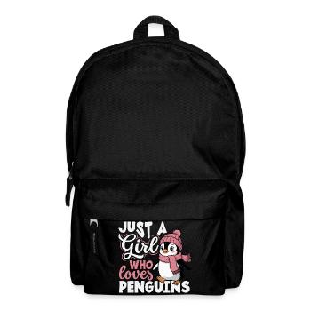 Pingouin mignon - Cadeau pour l’amoureux des manchots - Sac à dos - noir - Devant
