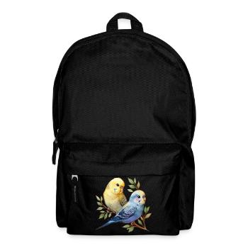 Wellensittiche - Rucksack - Schwarz - Vorne