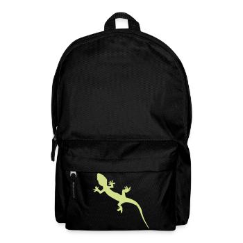 Gecko Silhouette Blattgrün - Rucksack - Schwarz - Vorne
