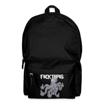 Fucktopuss – Cheeky Octopus Cartoon - Backpack - black - Front