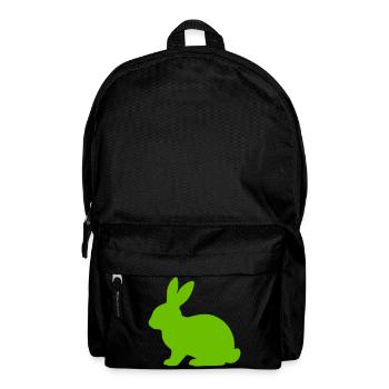 Heller Hase Silhouette - Rucksack - Schwarz - Vorne