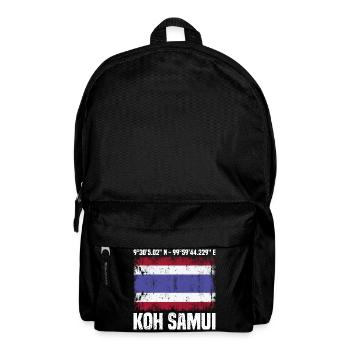 Koh Samui Koordinaten - Rucksack - Schwarz - Vorne