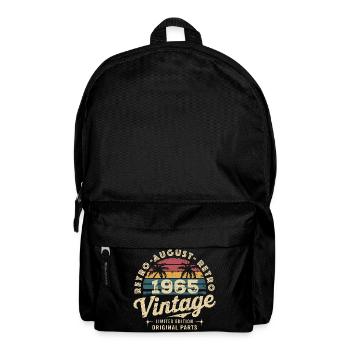 August 1965 Retro-Vintage-Geburtstagspalmen - Rucksack - Schwarz - Vorne