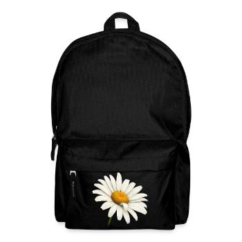 Weiße Margeritenblüte Natur Blumen Design  - Rucksack - Schwarz - Vorne
