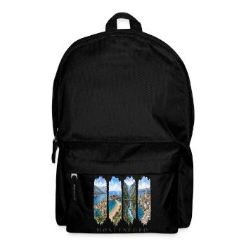 Montenegro Travel – Bucht von Kotor Motiv - Rucksack - Schwarz - Vorne