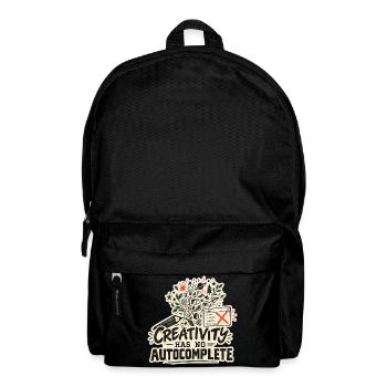Creativity Has No Autocomplete – Creative Mind - Rucksack - Schwarz - Vorne