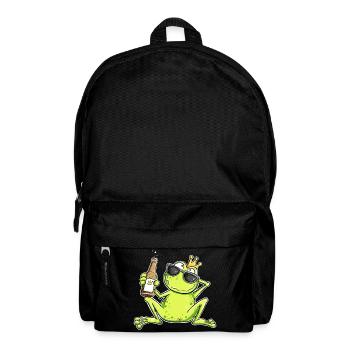 Lustiger Frosch Junggeselle | Single Geschenk - Rucksack - Schwarz - Vorne